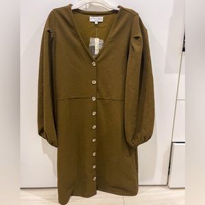 Madewell Texture and Thread Long Sleeve Work Dress